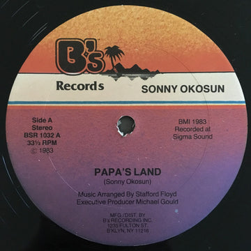 Sonny Okosun : Papa's Land/Tire Ni Oluwa (12", Single)