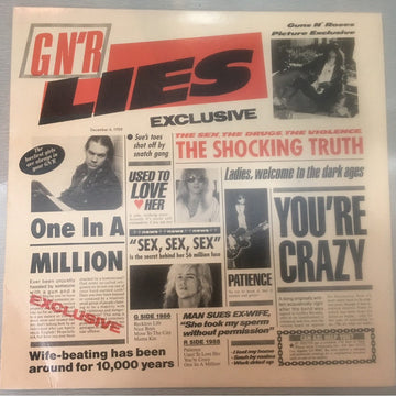 Guns N' Roses : G N' R Lies (LP, Album, Unc)