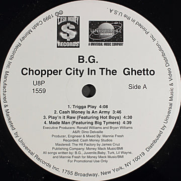 B.G. : Chopper City In The Ghetto (LP, Promo)