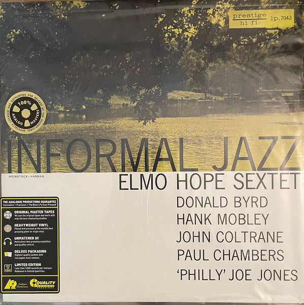 Elmo Hope Sextet : Informal Jazz (LP, Album, Mono, Ltd, RE, RP, 200)