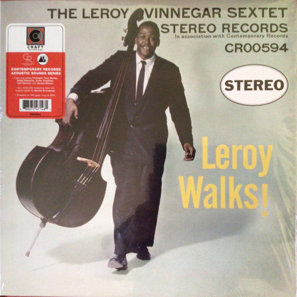 The Leroy Vinnegar Sextet* : Leroy Walks! (LP, Album, RE, 180)