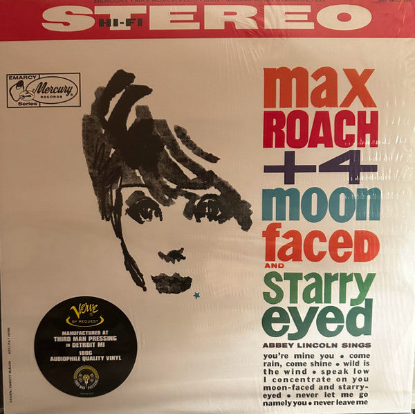 Max Roach + 4*, Abbey Lincoln : Moon Faced And Starry Eyed (LP, Album, RE, 180)