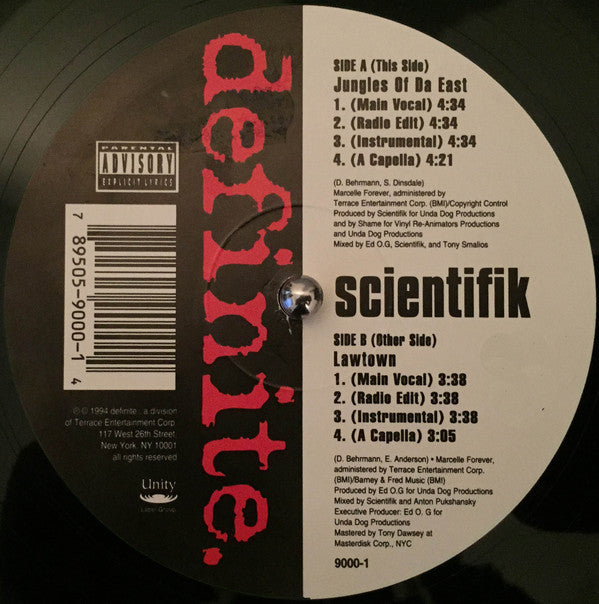 Scientifik : Jungles Of Da East / Lawtown (12")