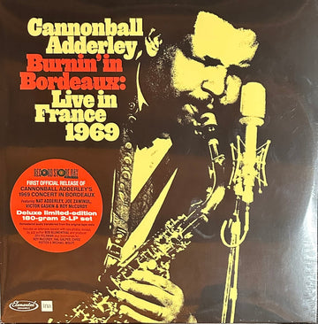 Cannonball Adderley : Burnin' In Bordeaux: Live in France 1969 (2xLP, RSD, Dlx, Ltd, Num, 180)