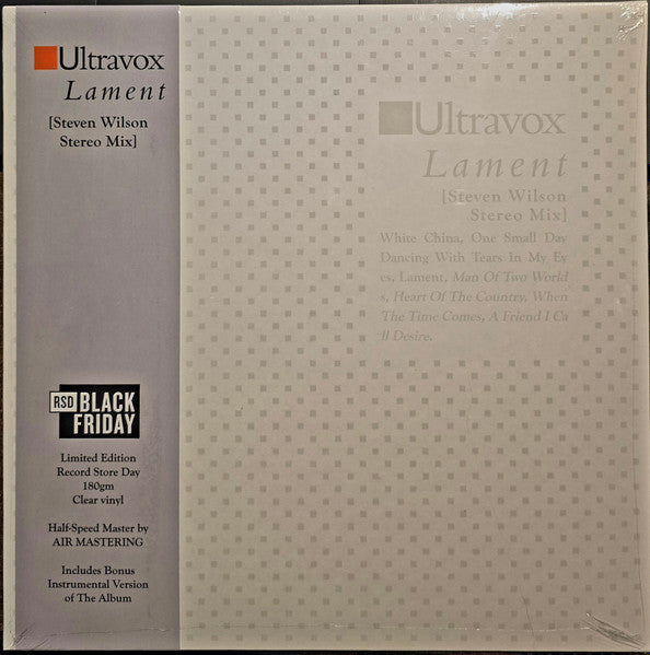 Ultravox : Lament (Steven Wilson Stereo Mix) (2xLP, Album, RSD, Ltd, RE, Cle)