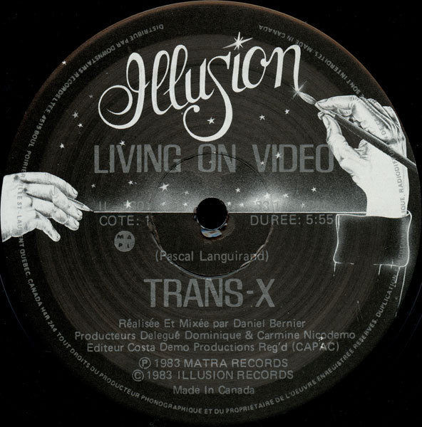 Trans-X : Vivre Sur Vidéo / Living On Video (12")