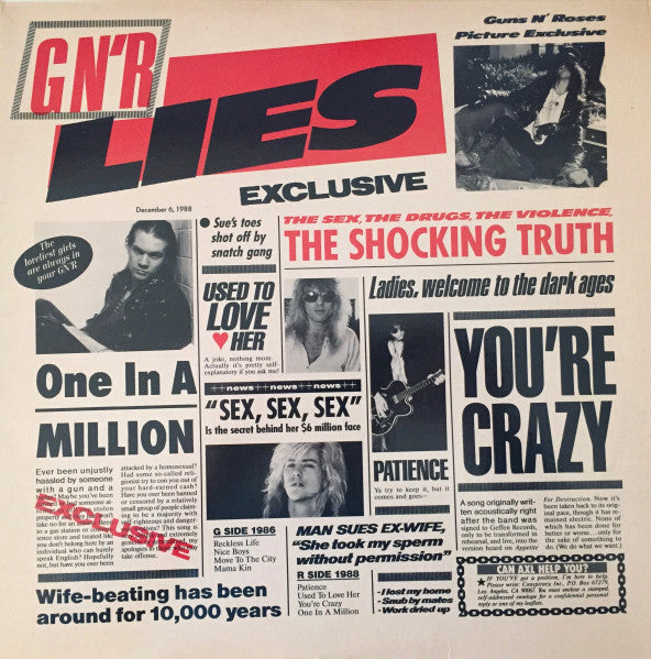 Guns N' Roses : G N' R Lies (LP, Album, Club, CH)