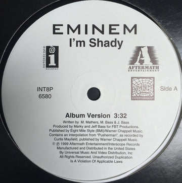 Eminem : I'm Shady (12", Single)