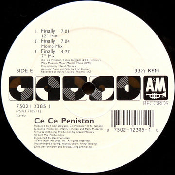 Ce Ce Peniston : Finally (12")