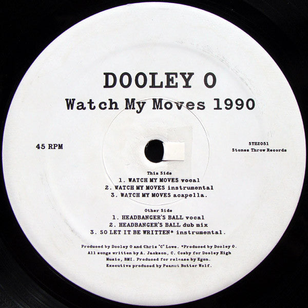 Dooley O : Watch My Moves 1990 (12")