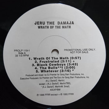 Jeru The Damaja : Wrath Of The Math (2xLP, Album, Promo, Cle)