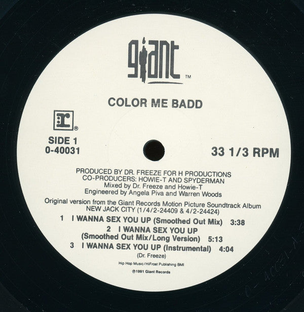 Color Me Badd : I Wanna Sex You Up (12", Maxi, SRC)