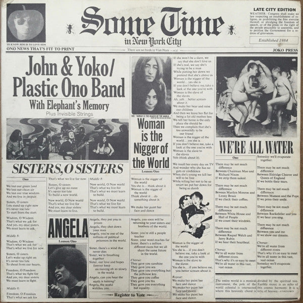 John Lennon & Yoko Ono / The Plastic Ono Band : Some Time In New York City (2xLP, Album, Mod)