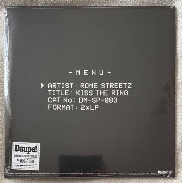 保証書付】 Rome Streetz Kiss The Ring Daupe! 洋楽