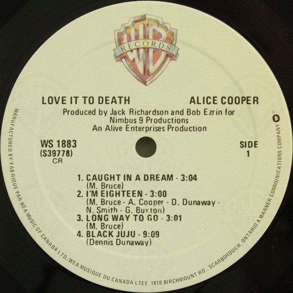 LPレコード Love It To Death Alice Cooper-