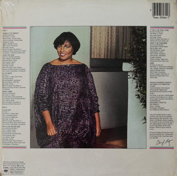 Buy Cheryl Lynn : In The Night (LP, Album) Vinyl Online for a Great ...