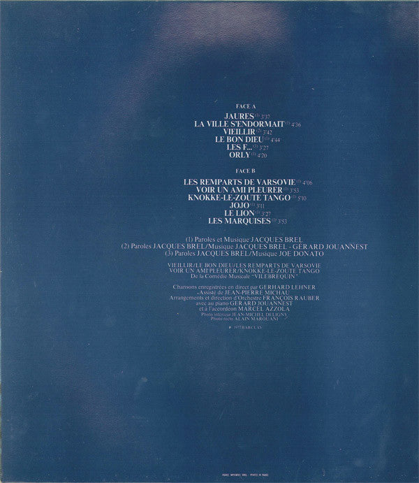 Jacques Brel : Brel (LP, Album, Gat)