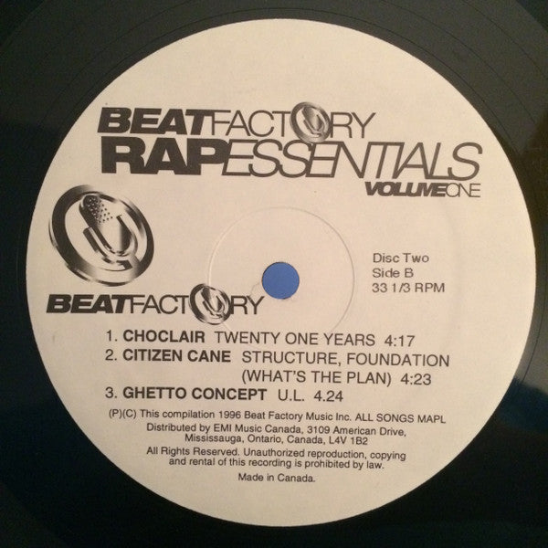 Various - Beat Factory Rap Essentials Volume 1 (2xLP, Comp) (1996) [ Vinyl]